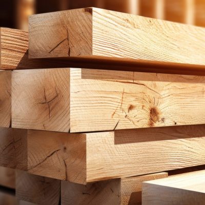In the heart of the manufacturing industry, a timber mill constructs sturdy oak lumber boards from the finest hardwood, showcasing the intricate grain and rich texture of the deciduous wood. Leafs of the woods are transformed into raw planks, each bearing the remarkable natural beauty and strength synonymous with this industry and its noble material, wood.